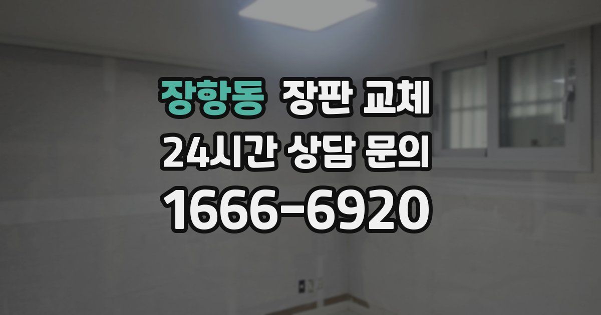 장항동 장판 교체