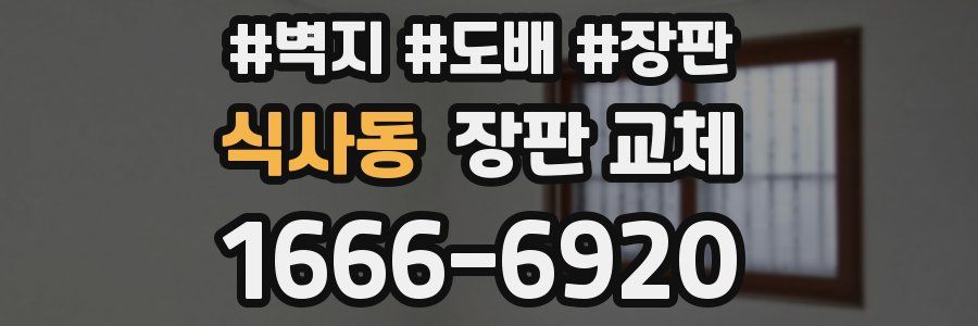 식사동 장판 교체
