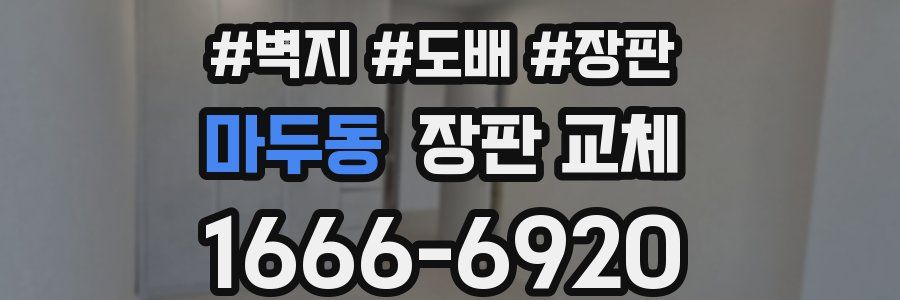 마두동 장판 교체