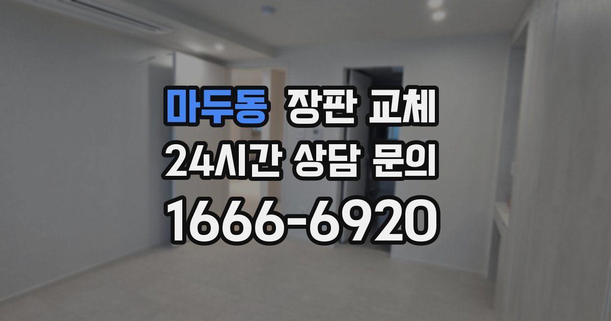 마두동 장판 교체