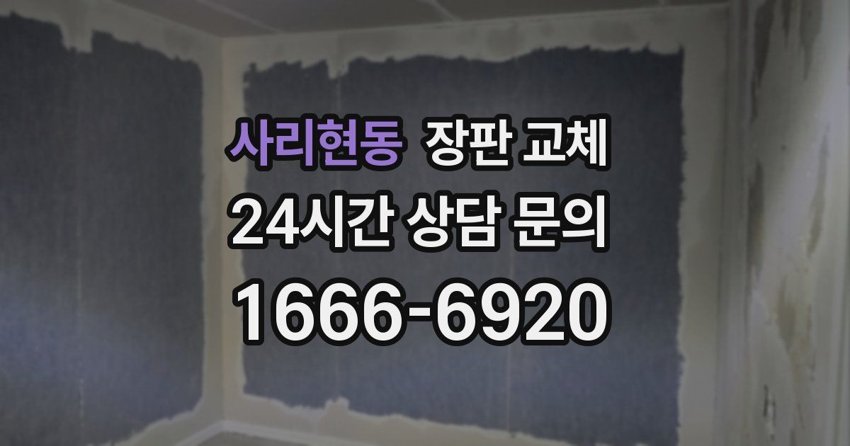 사리현동 장판 교체