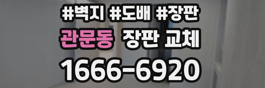 관문동 장판 교체