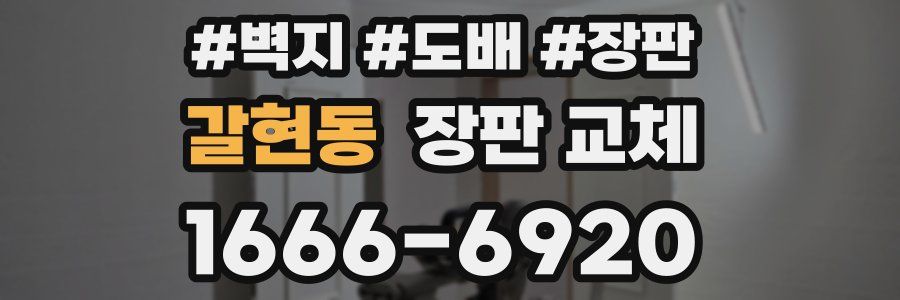 갈현동 장판 교체