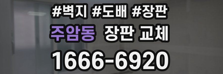 주암동 장판 교체