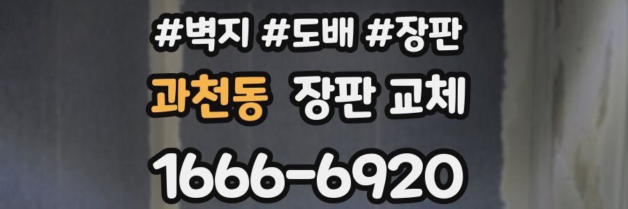 과천동 장판 교체