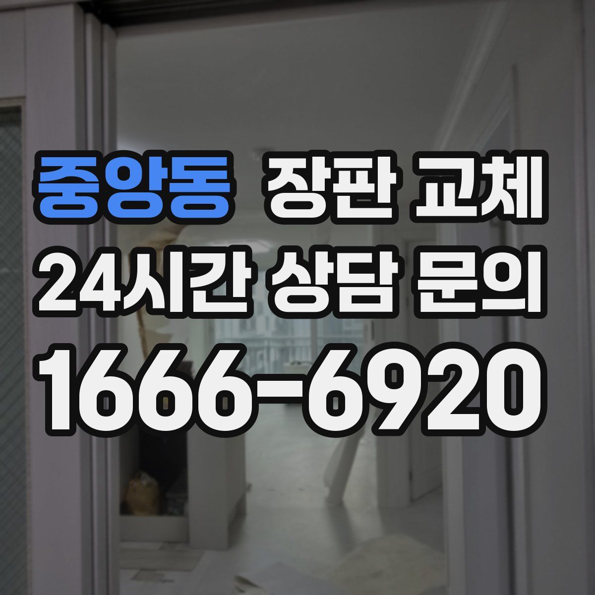 중앙동 장판 교체