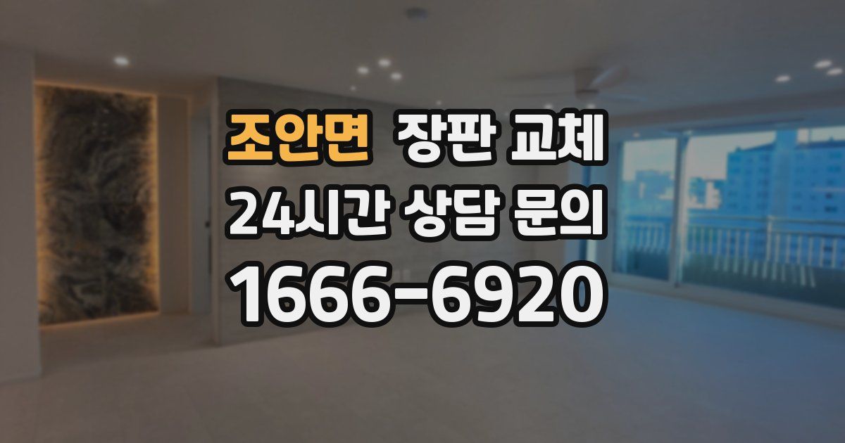 조안면 장판 교체