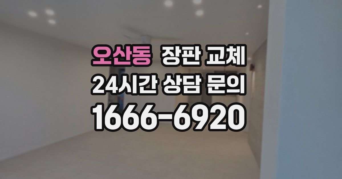 오산동 장판 교체