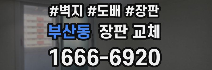 부산동 장판 교체
