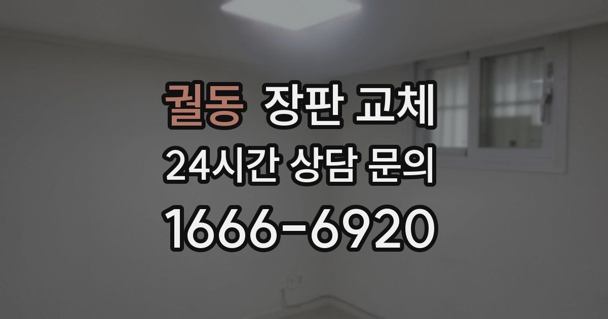 궐동 장판 교체