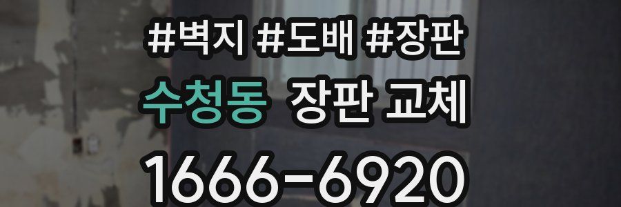 수청동 장판 교체