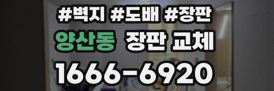 양산동 장판 교체