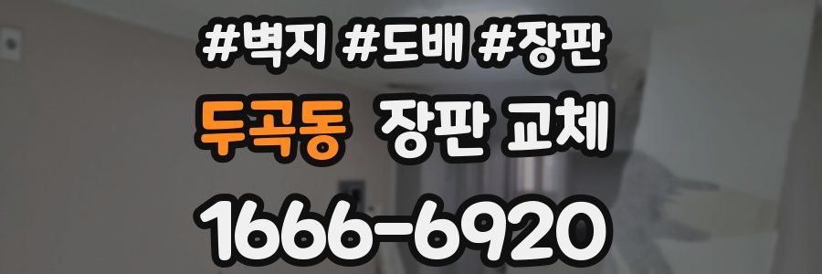 두곡동 장판 교체