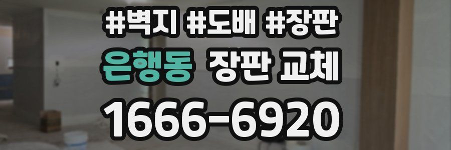 은행동 장판 교체