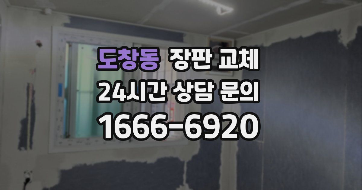 도창동 장판 교체