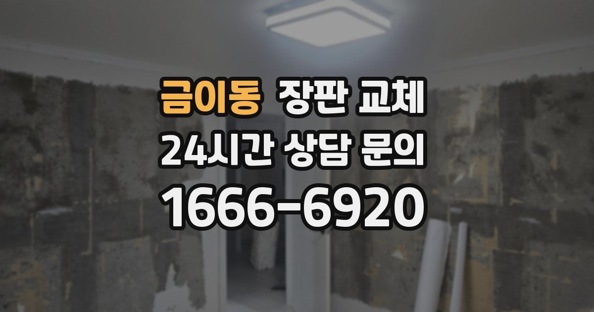 금이동 장판 교체