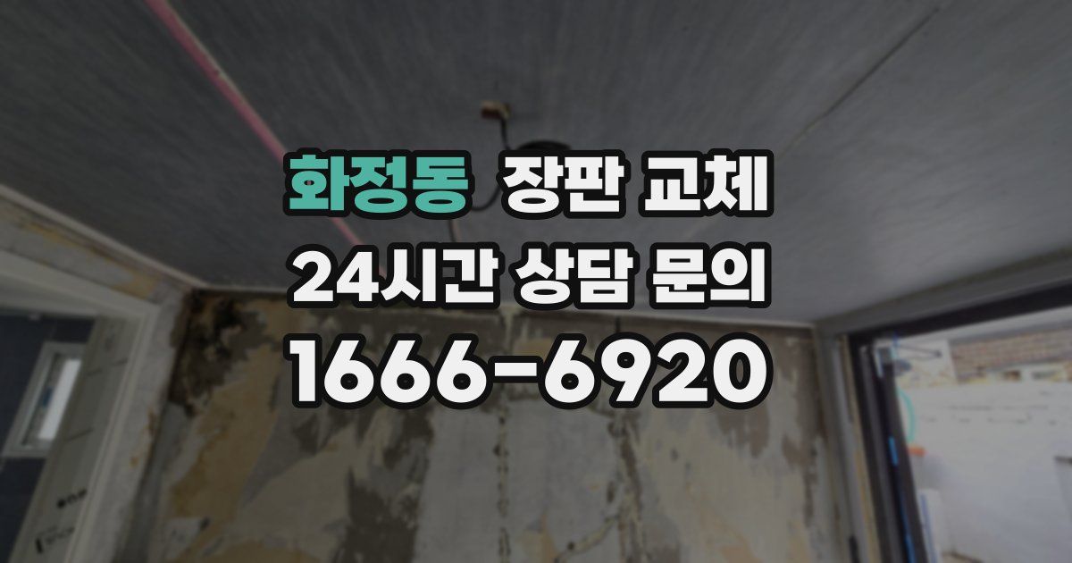 화정동 장판 교체