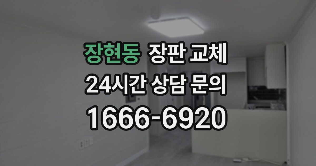 장현동 장판 교체