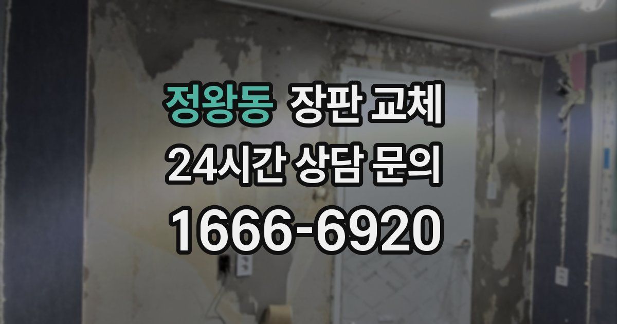 정왕동 장판 교체