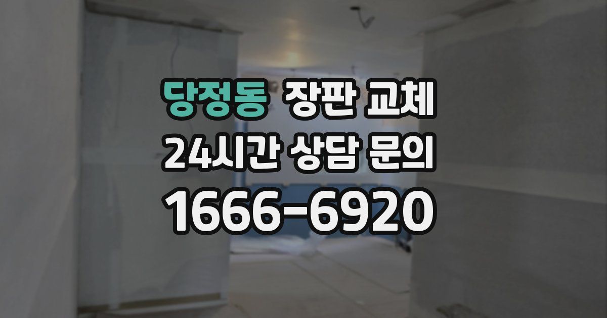 당정동 장판 교체