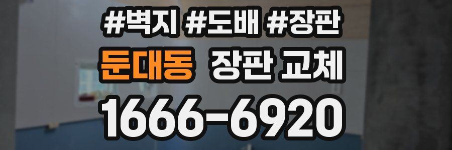 둔대동 장판 교체