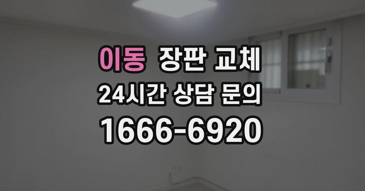 이동 장판 교체