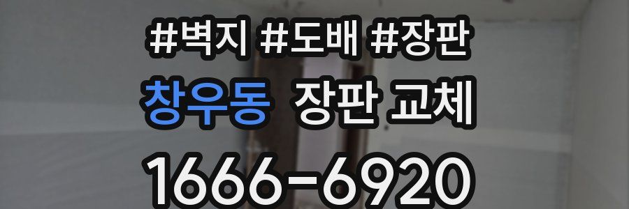 창우동 장판 교체