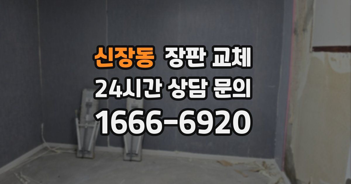 신장동 장판 교체