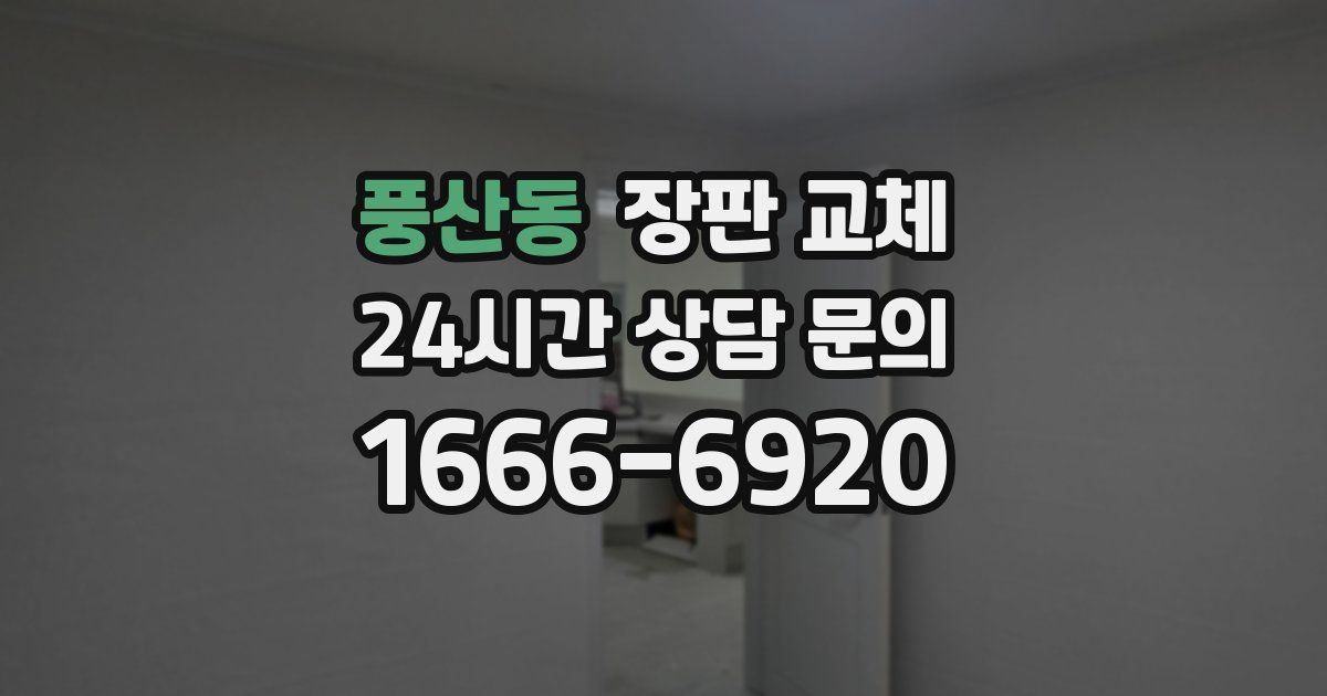 풍산동 장판 교체