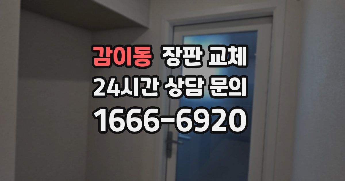 감이동 장판 교체