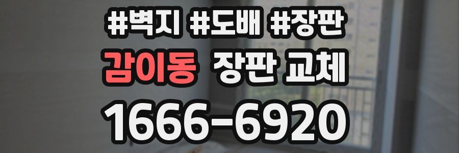 감이동 장판 교체