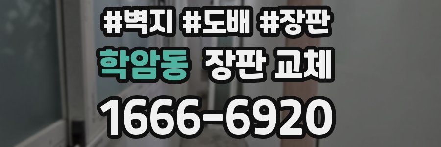 학암동 장판 교체