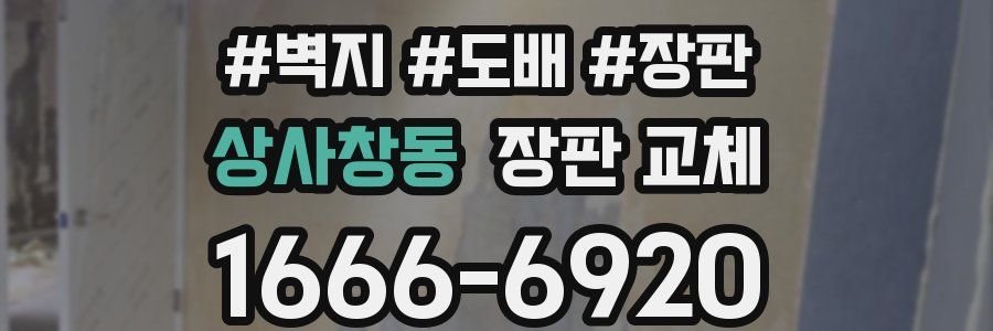 상사창동 장판 교체