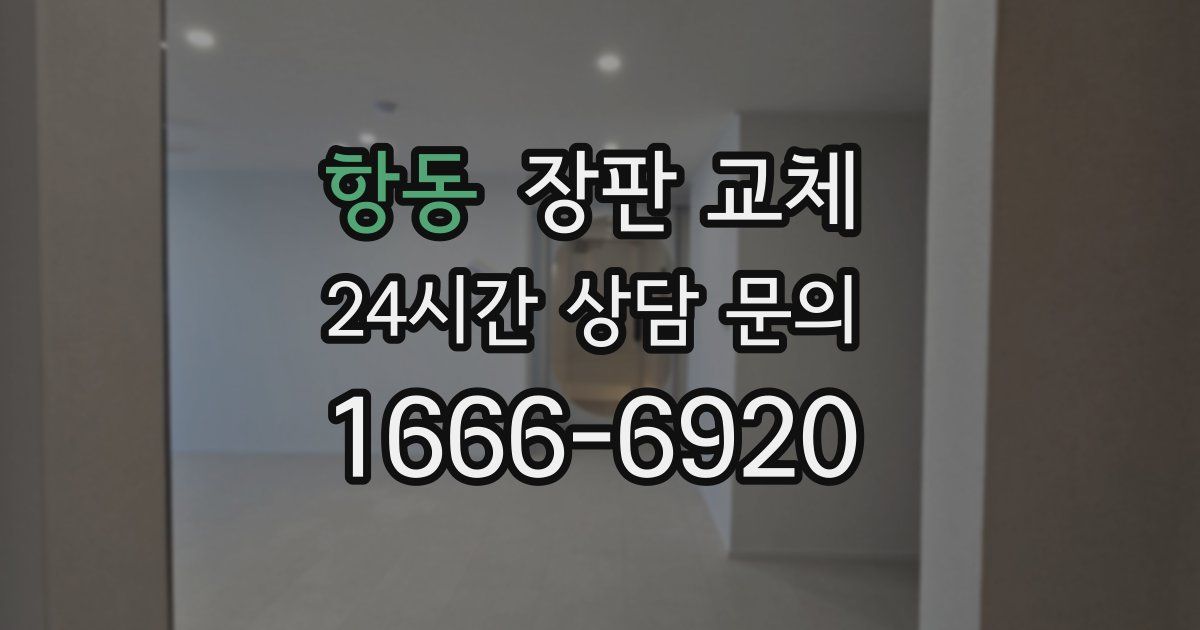 항동 장판 교체