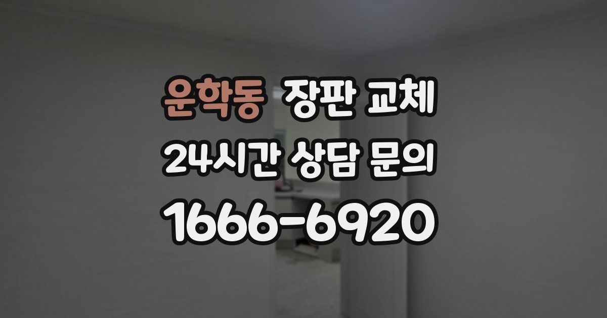 운학동 장판 교체