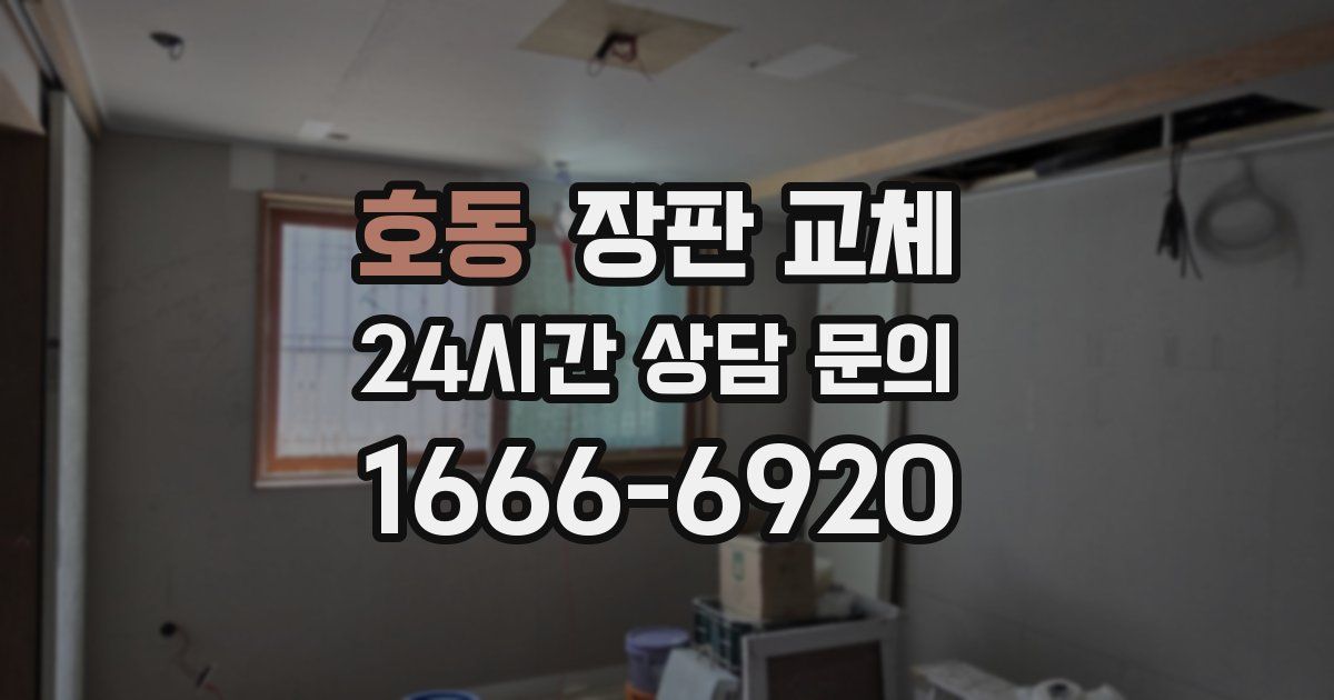 호동 장판 교체