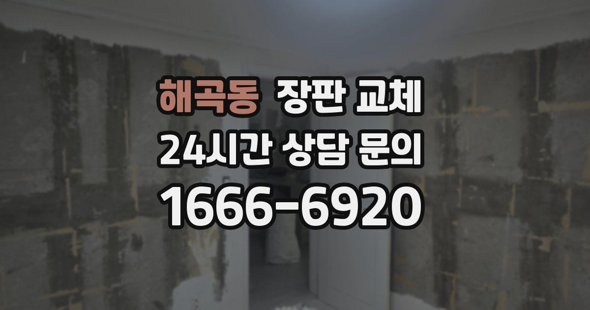해곡동 장판 교체