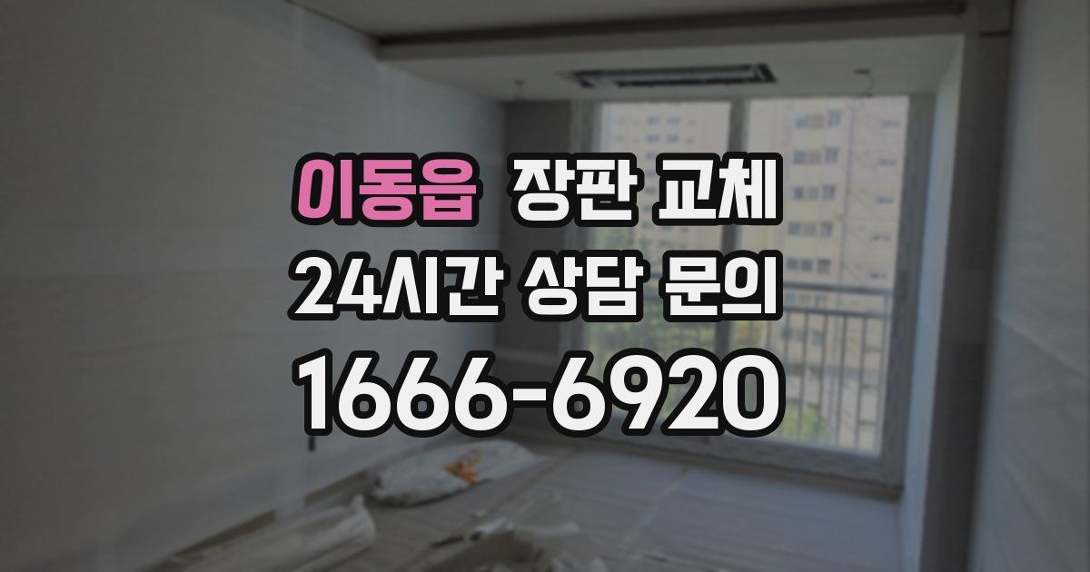 이동읍 장판 교체