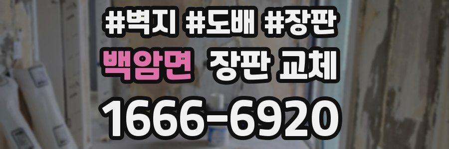 백암면 장판 교체