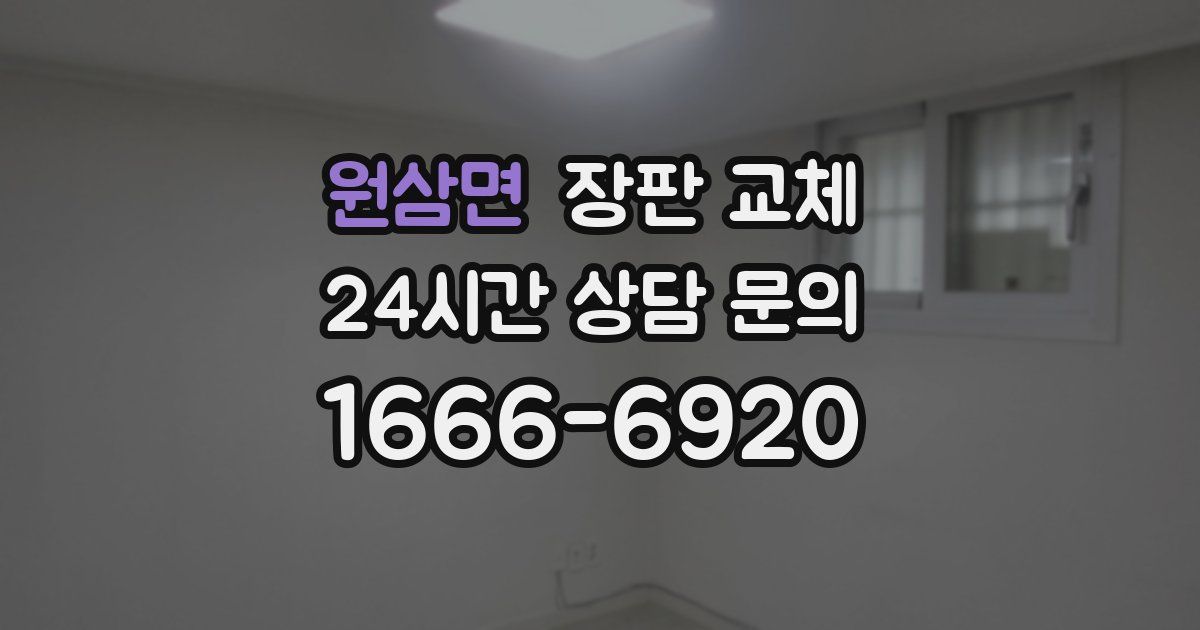 원삼면 장판 교체