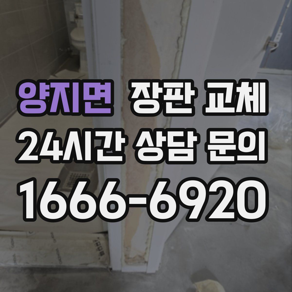 양지면 장판 교체