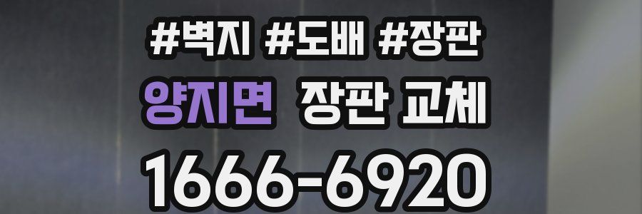 양지면 장판 교체