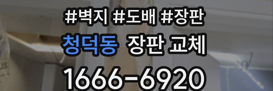청덕동 장판 교체