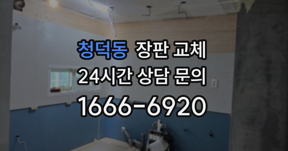 청덕동 장판 교체