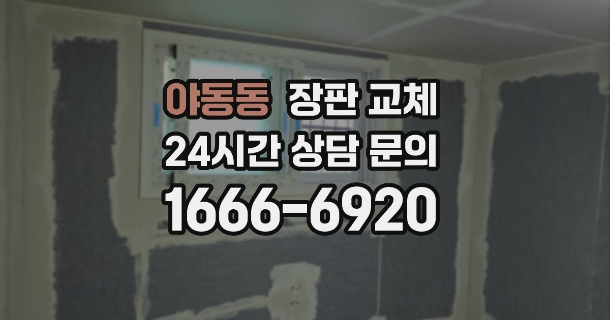 야동동 장판 교체