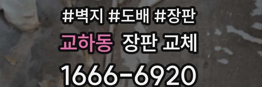 교하동 장판 교체
