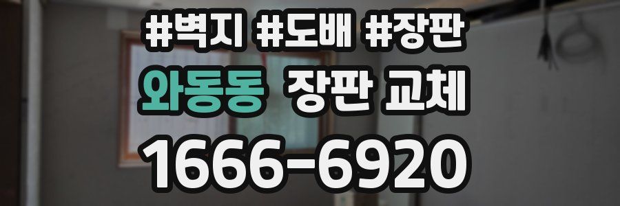 와동동 장판 교체