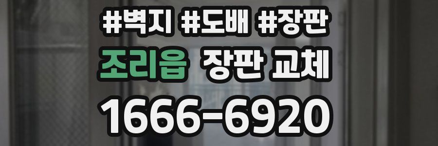 조리읍 장판 교체