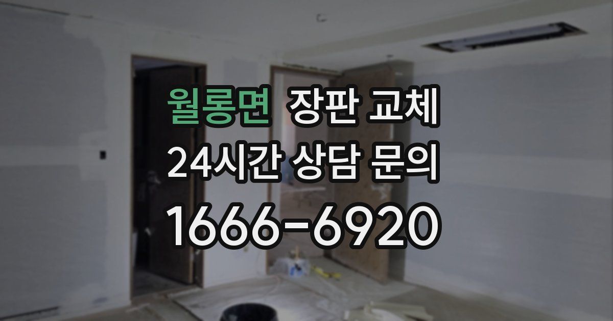 월롱면 장판 교체