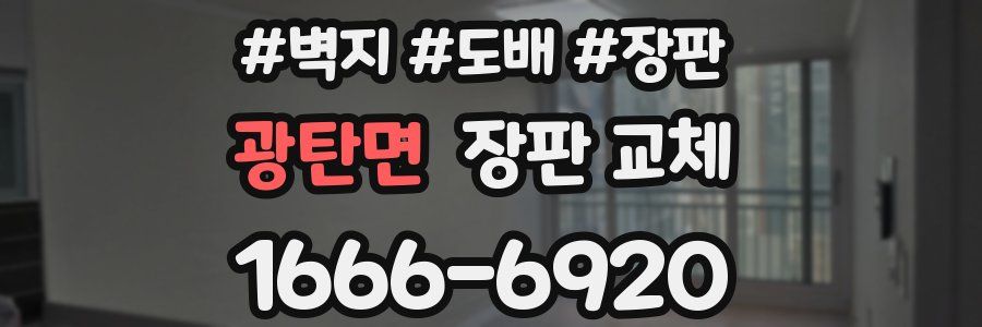 광탄면 장판 교체